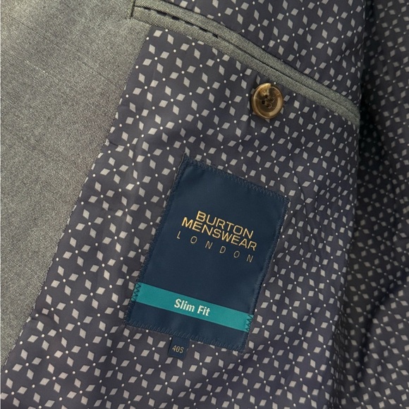 Burton Charcoal Men's Blazer - Picture 2 of 5
